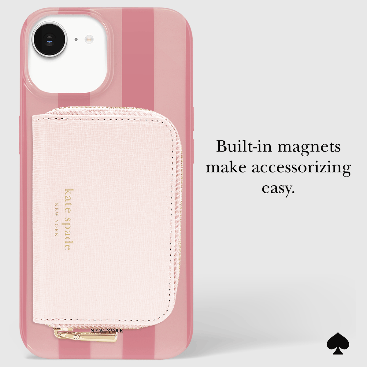 kate spade new york Bold Stripe Rose Coral MagSafe - iPhone 17e/16e