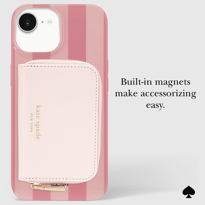 kate spade new york Bold Stripe Rose Coral MagSafe - iPhone 17e/16e