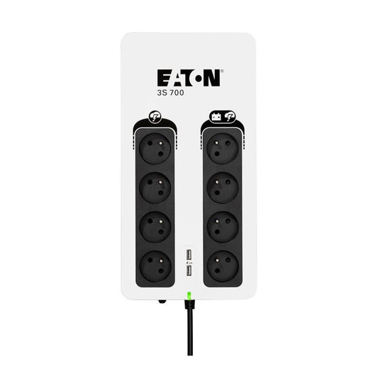 Onduleur Off-Line UPS Eaton 3S gén2 - 420 W / 700 VA - 8 prises FR + 2 USB (3S700F)