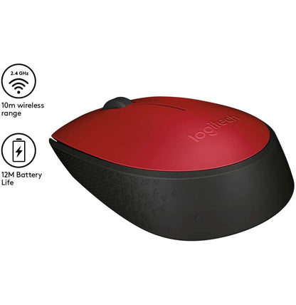 Souris sans fil Logitech M171 Red (910-004641)